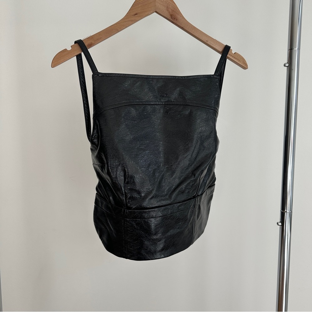 Sandy Liang Kiki Black Backless Camisole